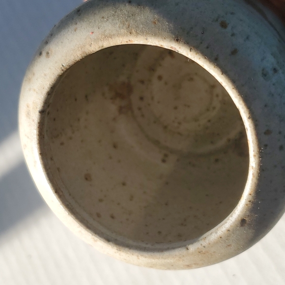 Pottery Blue Birds Gray Small Vase Home Decor - Picture 6 of 12